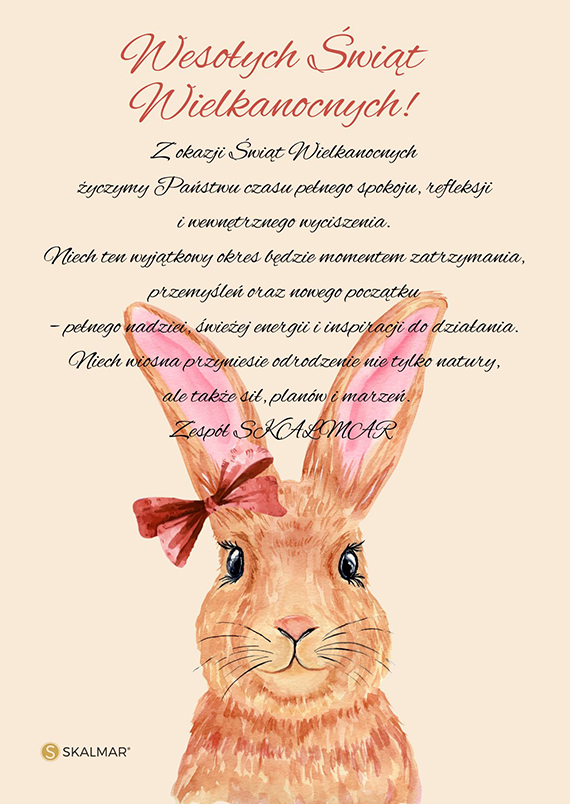 Beżowy Ilustrowany Królik Wielkanoc Kartka 1 1