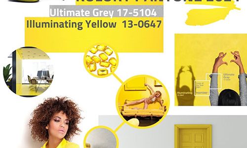KOLORY PANTONE 2021 Ultimate Grey i Illumination Yellow
